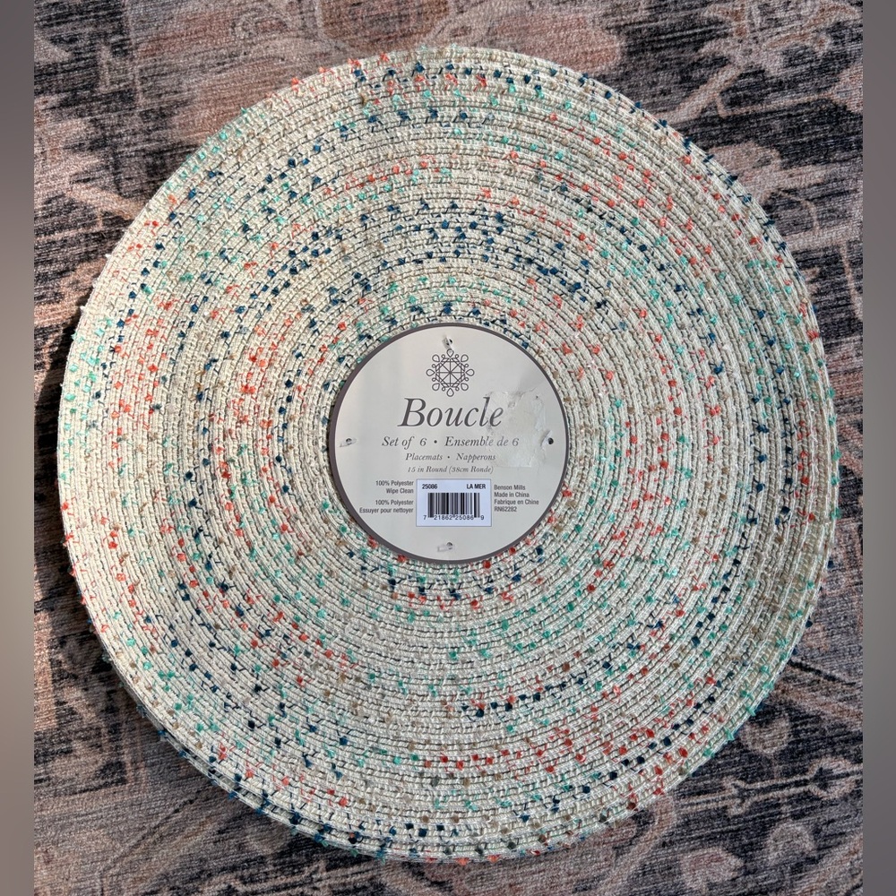 Multicolor Round Placemat - Set of 6